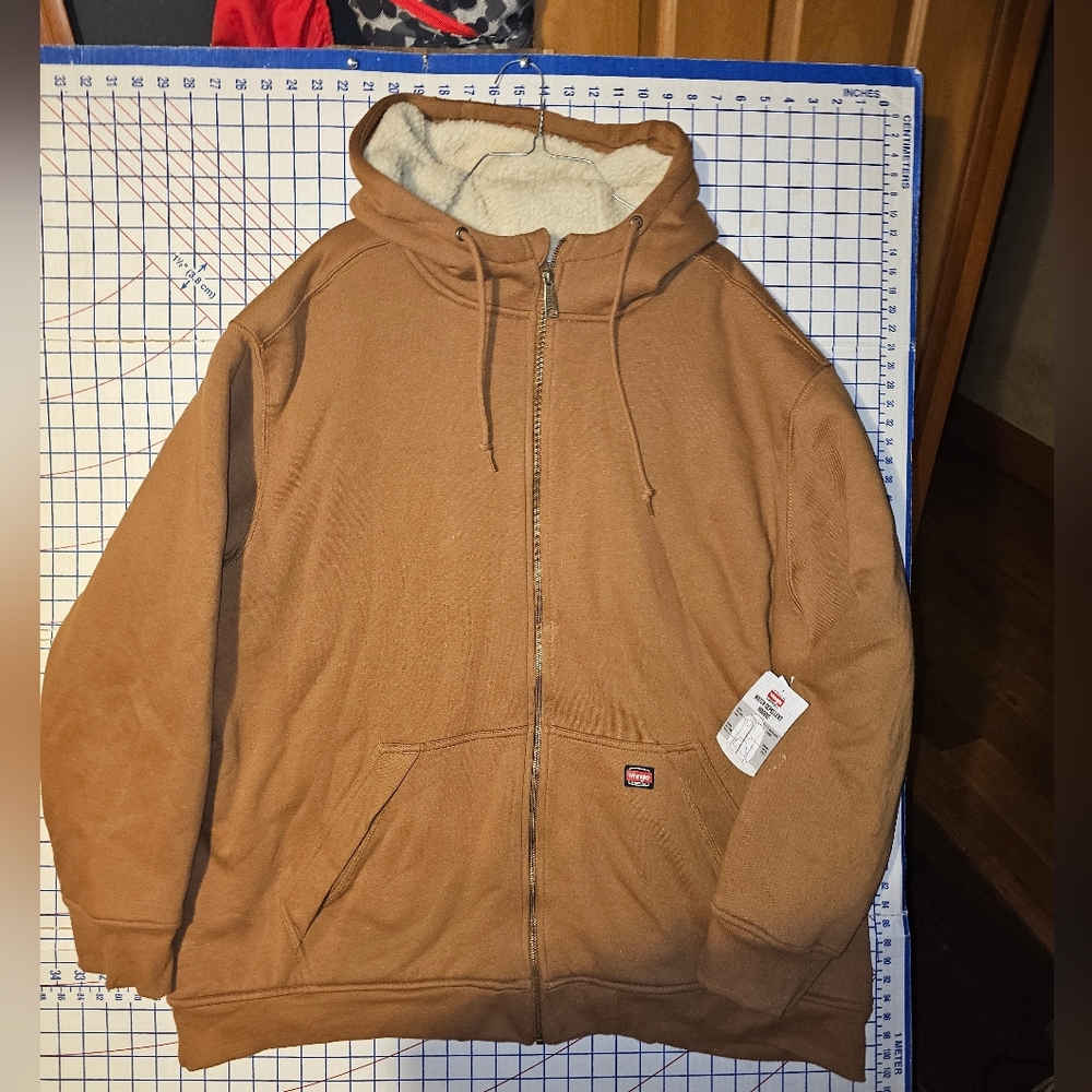 NWT Wrangler Brown Zip-Up Hoodie